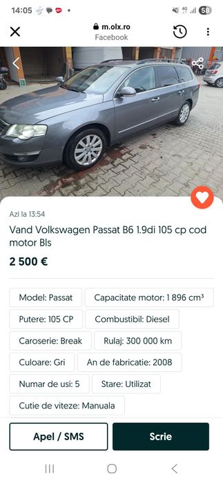 Vand Volkswagen Passat B6 1.9di
