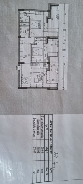 Apartament 3 camere,mutare imediata,langa Sc.Americana, Pipera 188bis.
