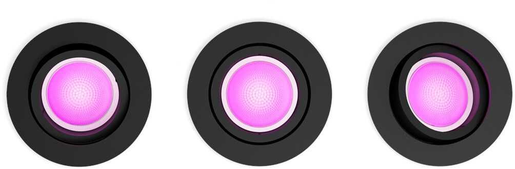 Philips - К-кт 3xLED лунички, лампа за вграждане Hue CENTURA