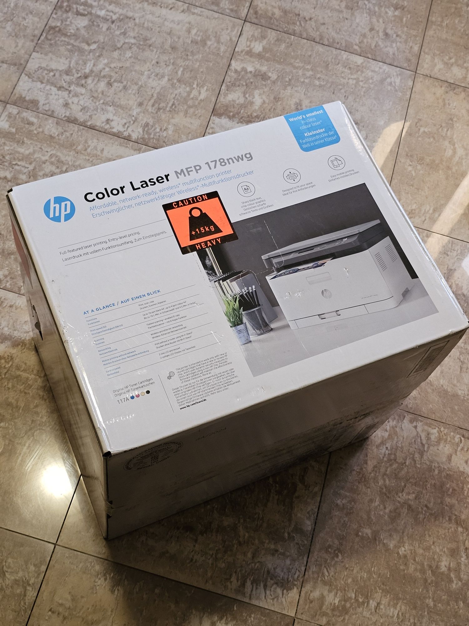 Imprimanta, HP, Color Laser MFP 178nwg, 3 in 1, A4, Alb/Negru, SIGILAT