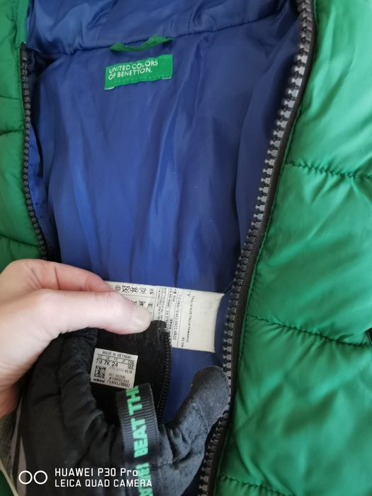 Детско яке Beneton и ботушки adidas за 1-2 г 3г