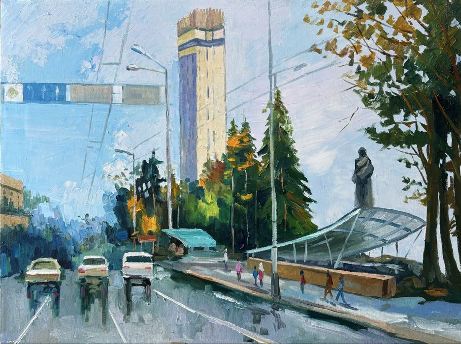 Картина Гостиница “Казахстан ” 60х80