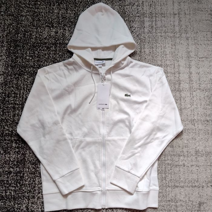 Hanorac Lacoste Alb (M) Nou | Livrare cu verificare