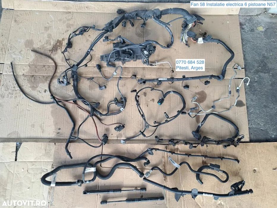 Anexe motor N57 6 pistoane instalatie electrica motor cablaj bujii incandescente supapa vacuum conducta vacuum combustibil joja ulei telescop capota