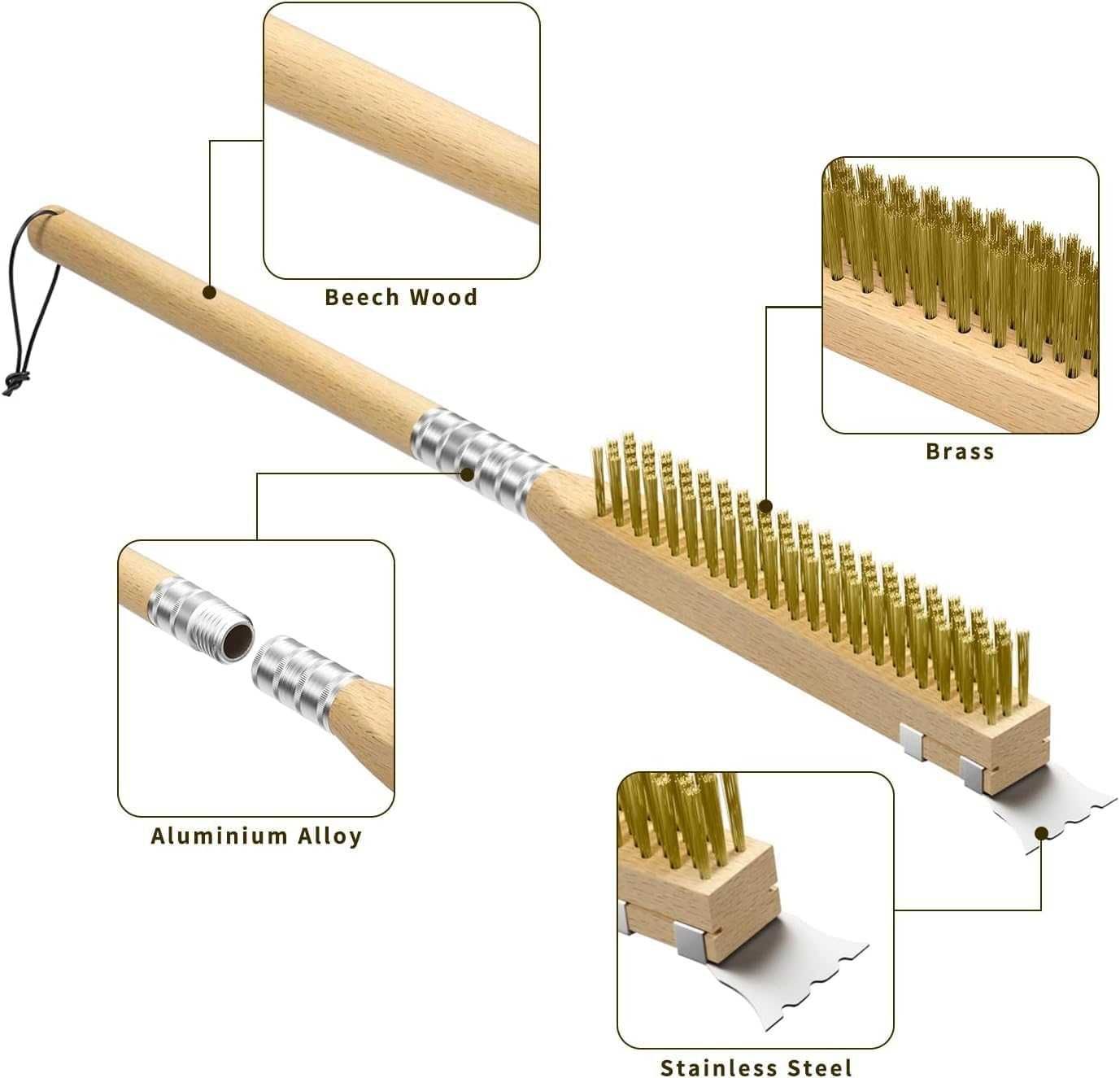 Четка за почистване на пещ Pizza Oven Brush