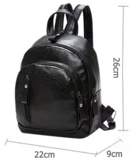 Нова малка дамска кожена раница за всекидневна употреба