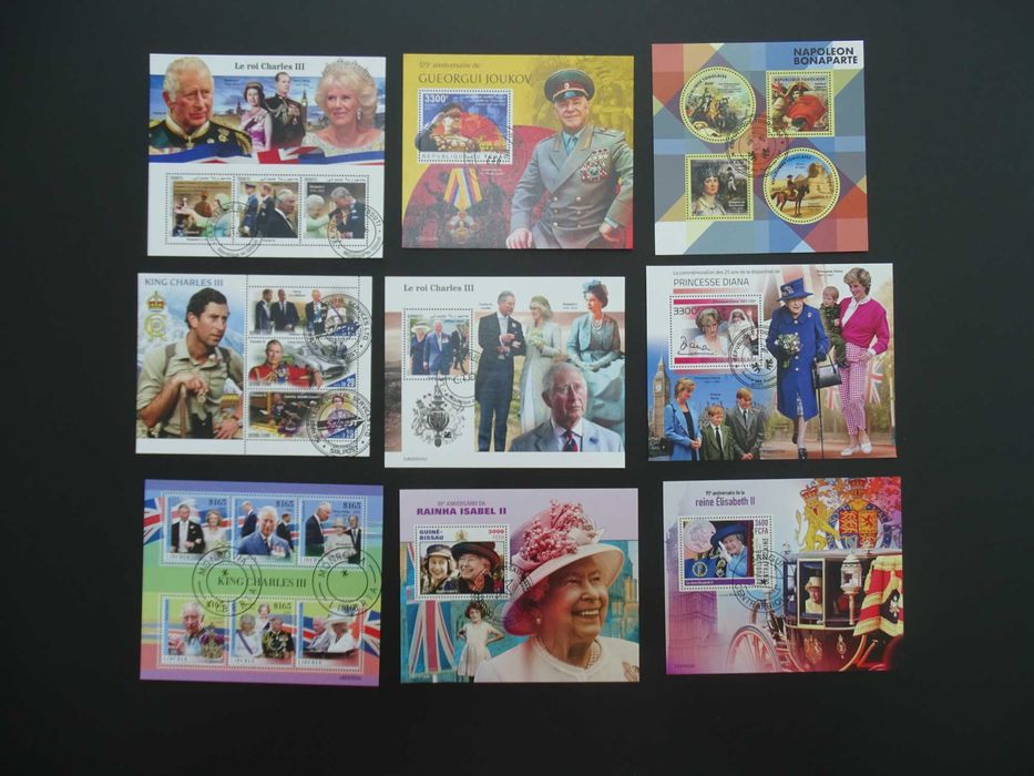 50 colite stampilate , timbre tematice Personaliatati (Lot 3093)