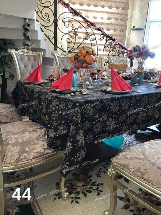 Новогодние скатерти из Турецкой ткани  Дак