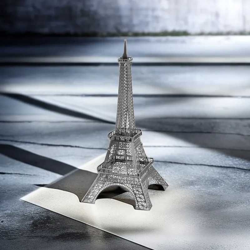 Puzzle 3D metalic Tour Eiffel. Oțel inoxidabil. Macheta nu se desface.