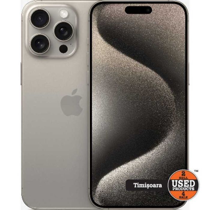 Apple iPhone 15 Pro Max 256 Gb, Natural Titanium | UsedProducts.ro