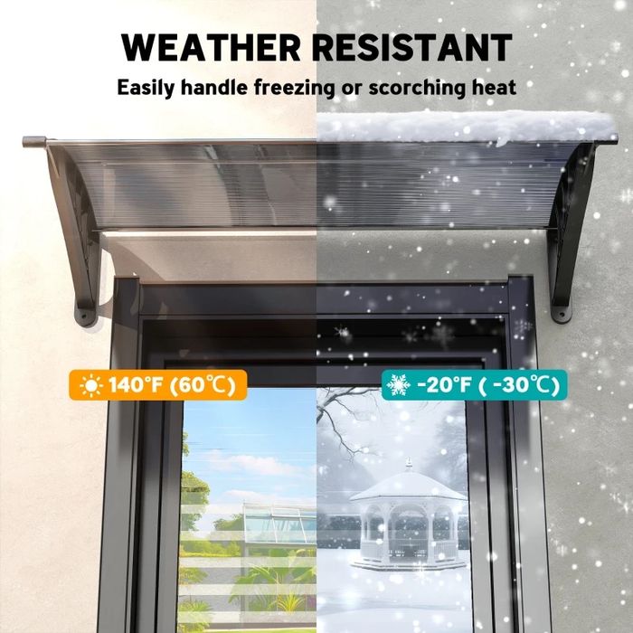 Сенник, Outsunny, 100x75x23 см, поликарбонат/полипропилен, черен