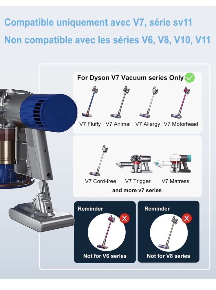 Acumulator pentru Dyson V6/V7/V8/V10, baterie aspirator de mana