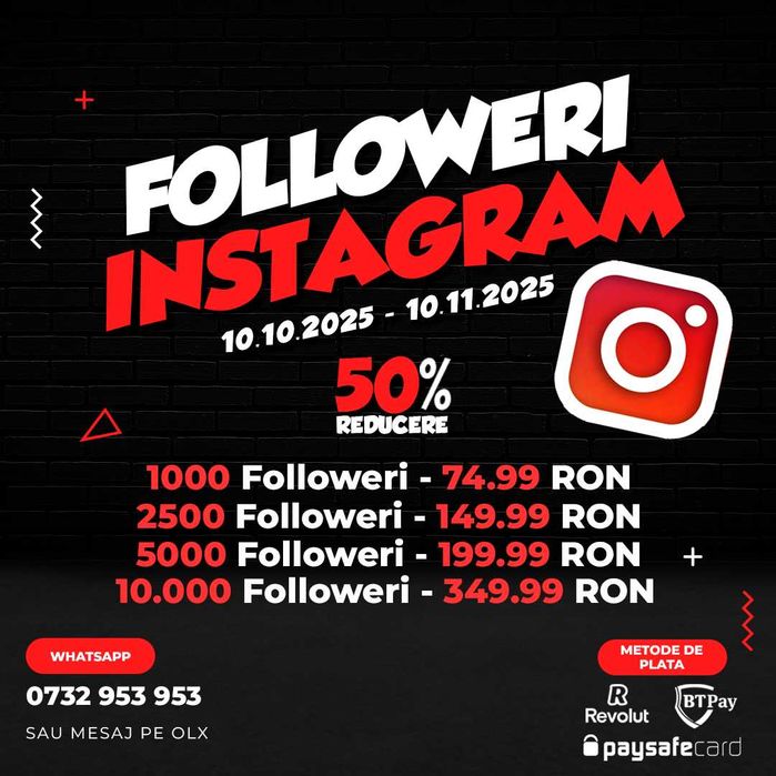 Promovare Social Media Instagram Followeri Afaceri Online