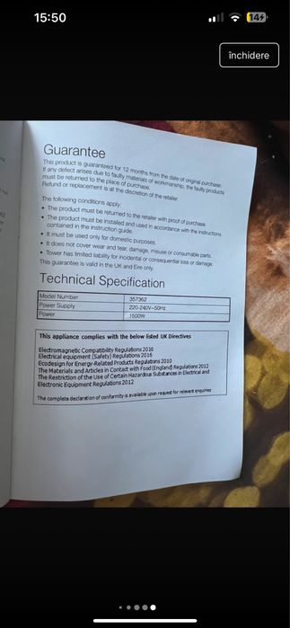 Tower 31 cm Family Size Multi Cooker