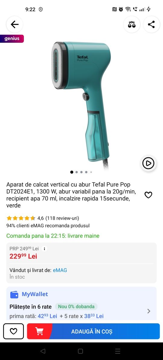 Aparat de calcat Tefal