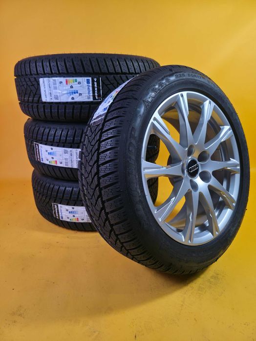 Roti Jante Anvelope 5x112 225/50/17 OEM AUDI A4 A5 NOI Dunlop DOT 4524