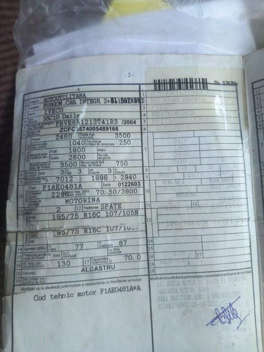 Vand Camioneta IVECO