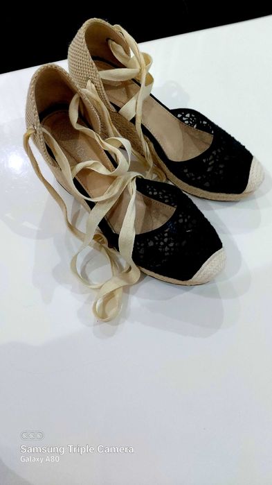 Sandale espadrile vara toc ortopedic