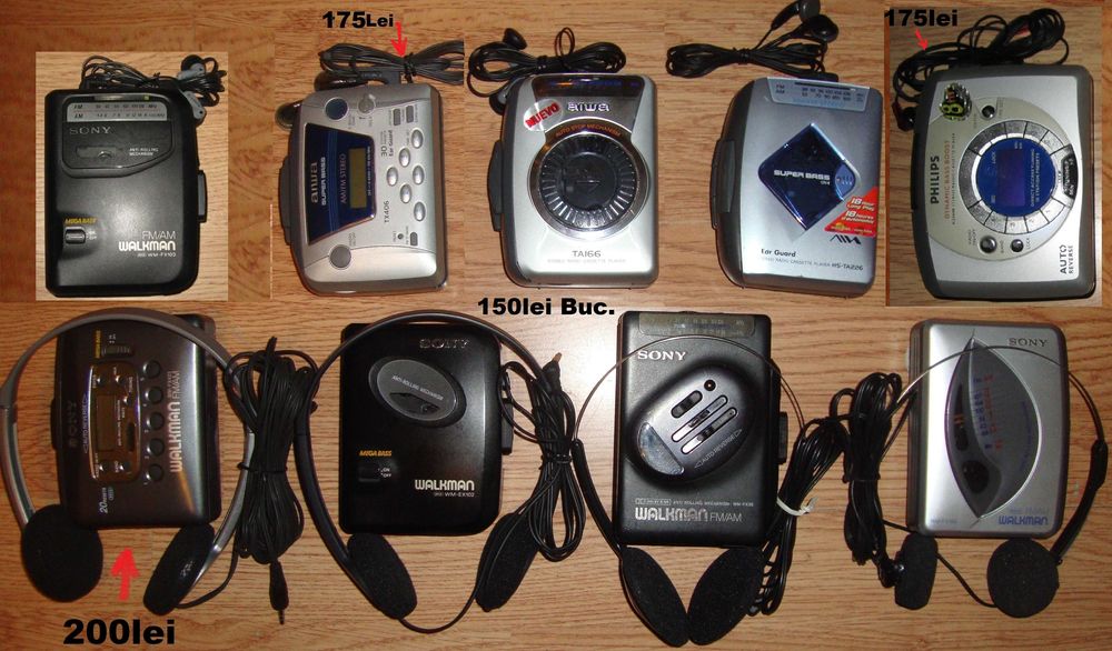 Walkaman Sony cu radio + casti
