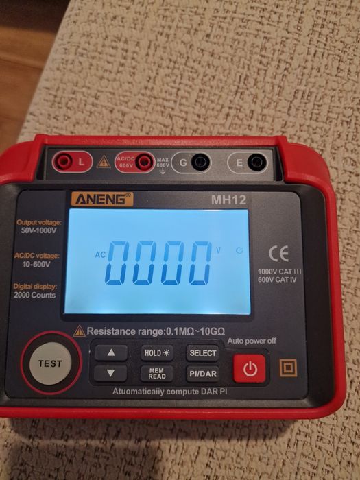 Tester izolatie Aneng MH12