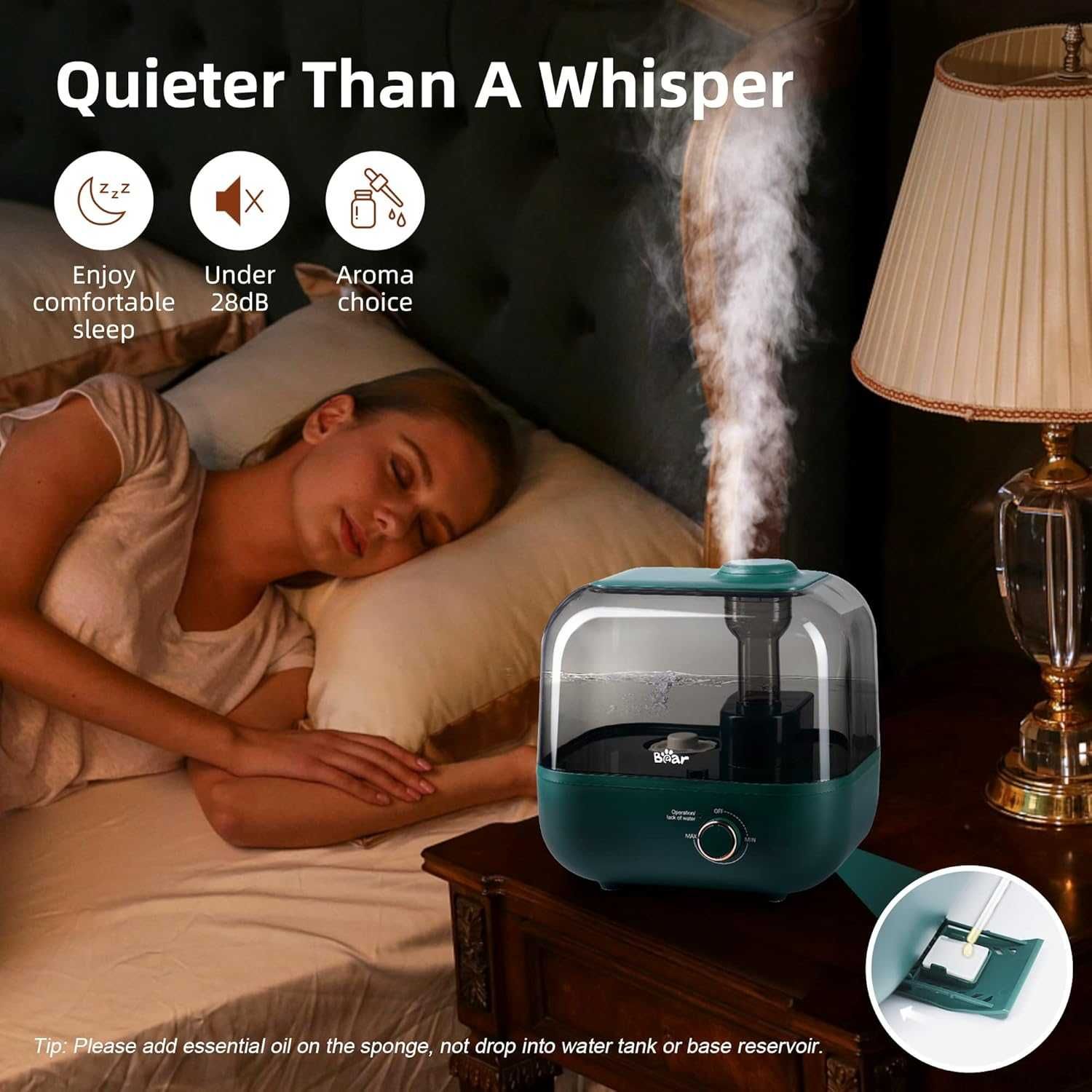 Umidificator si Aromatherapy Bear 5L,Verde sau Alb, REDUS de la 300RON
