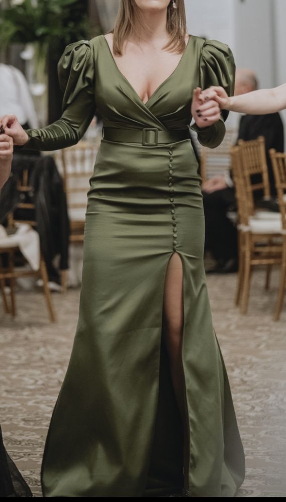 Rochie tafta verde