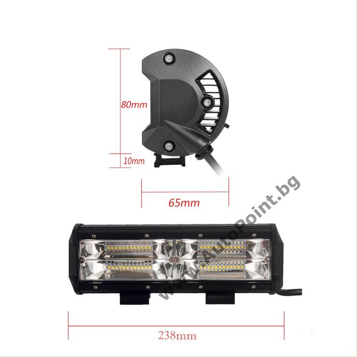 LED BAR 144w 23см халоген