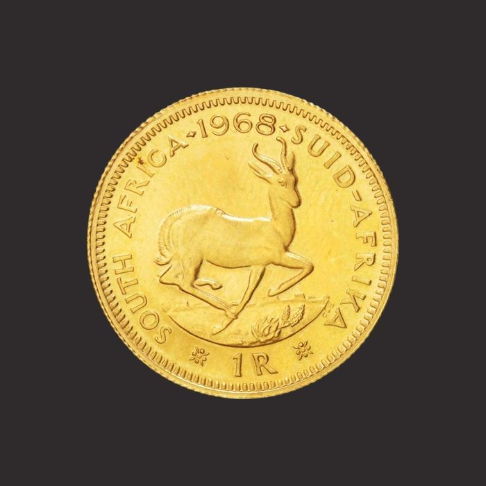 Moneda din aur 1 Rand Africa de Sud - TVA 0%-IN STOC
