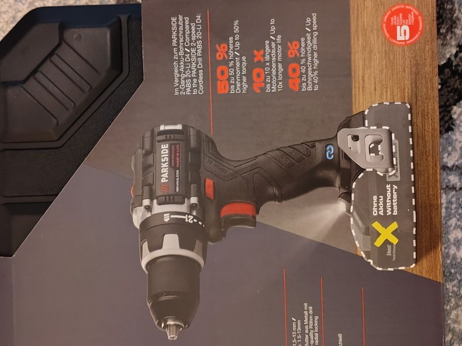 Parkside mașină de găurit și înșurubat pabsp 20 li c4 brushless