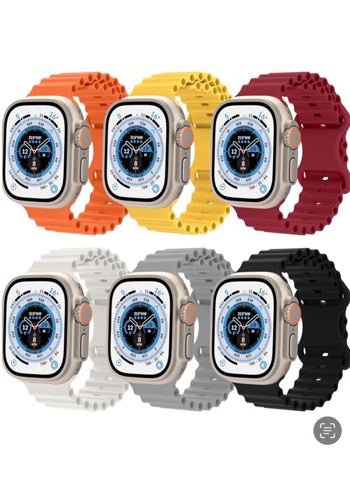 Curea Ocean Line Ceas Apple Watch ULTRA 11 10 9 8 7 SE Husa Incarcator