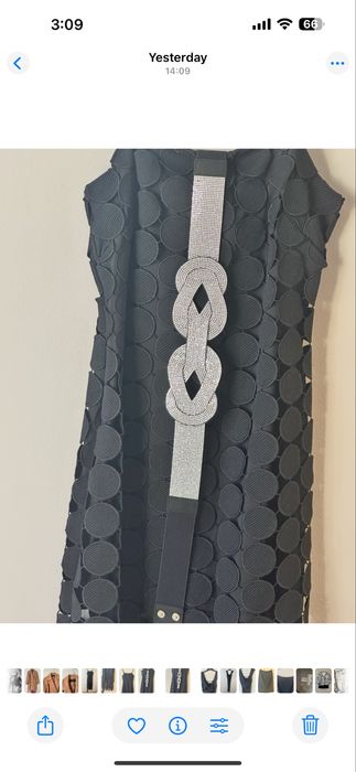 Оригинален сребрист колан в уникална форма за специални поводи на Yonc