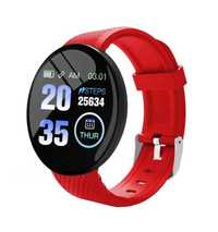 Smart watch bluetooth. Zeci de funcții fitness&sănătate. Roșu. Rotund.