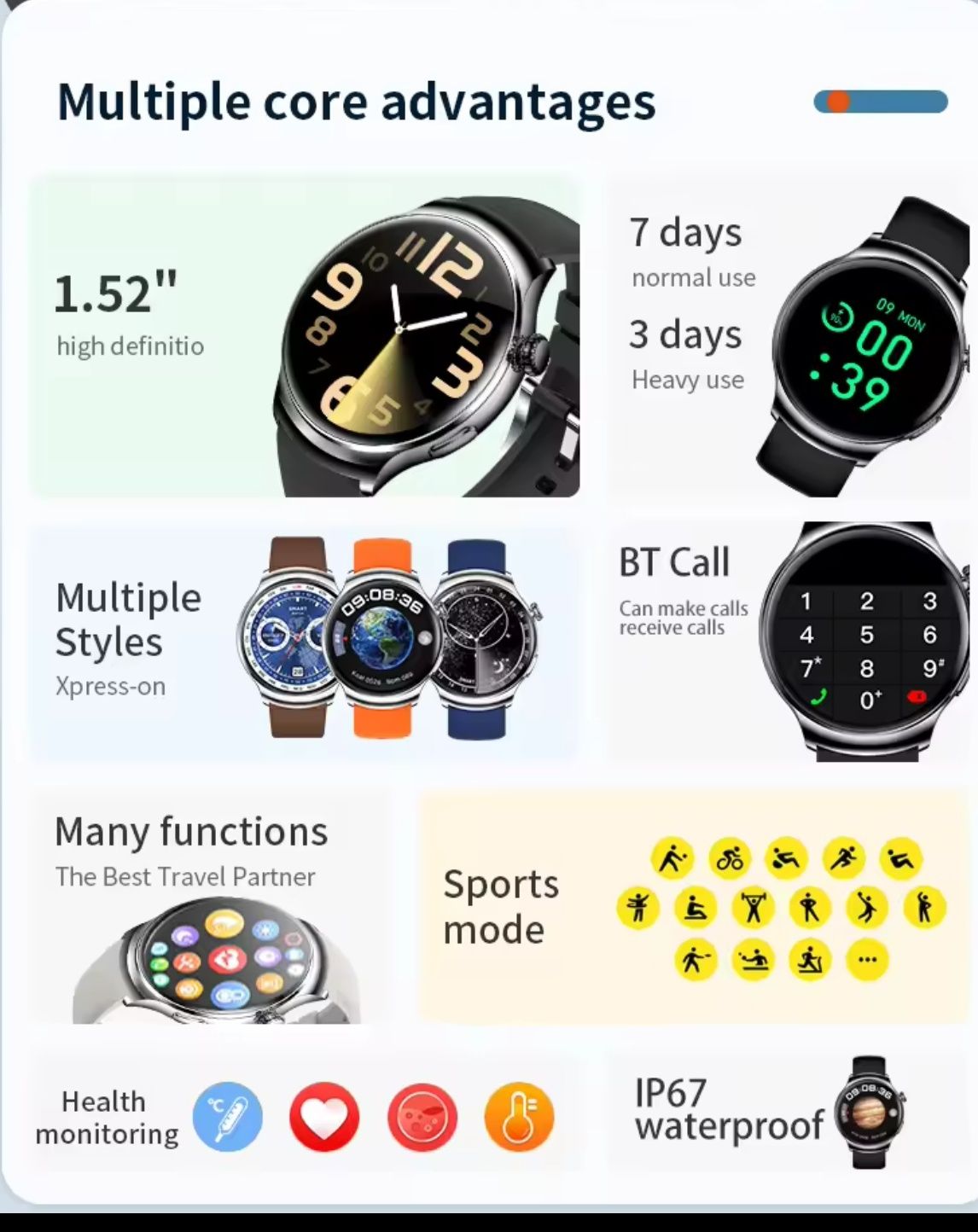 Smartwatch AMOLED HD 480x480
