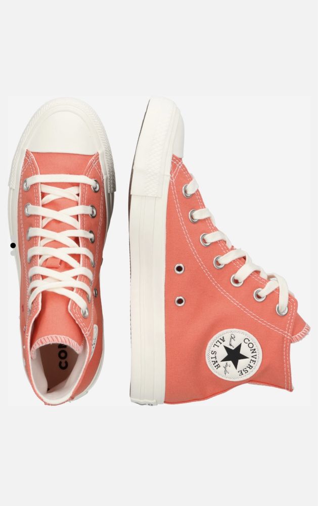 Converse corai cu broderie