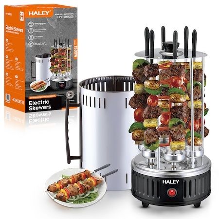Gratar electric, rotisor, Haley ,1500W,rotire 360°,automat,6 tije otel