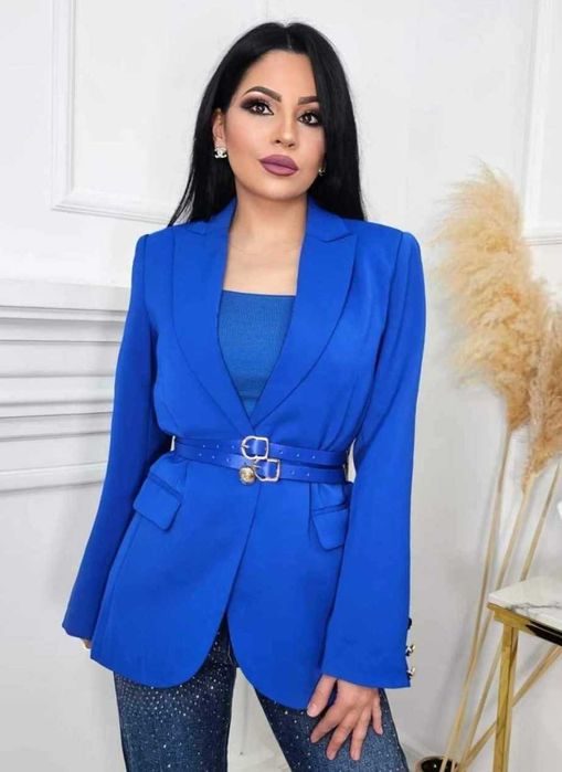 Дамски блейзър/сако кралско синьо - ново