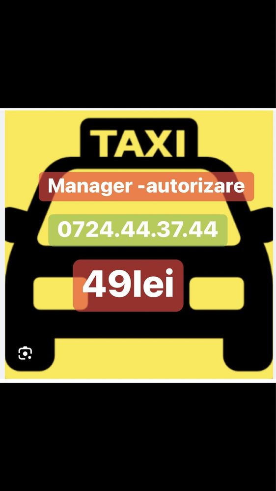 Pret mic! Manager taxi sau Bolt Uber