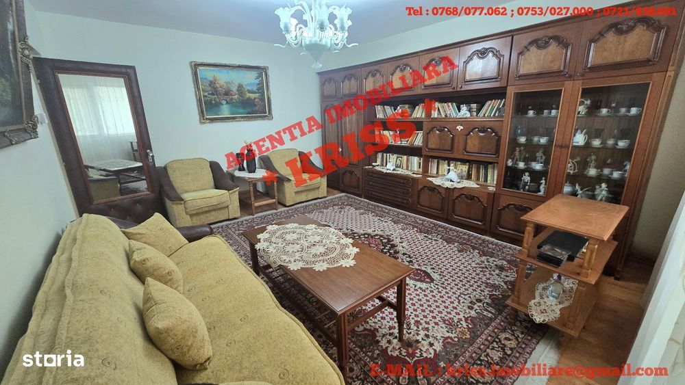 Apartament 3 Camere GĂVANA 3 Conf.1 DEC 80 M Et.2 An 1990 Mob. Utilat