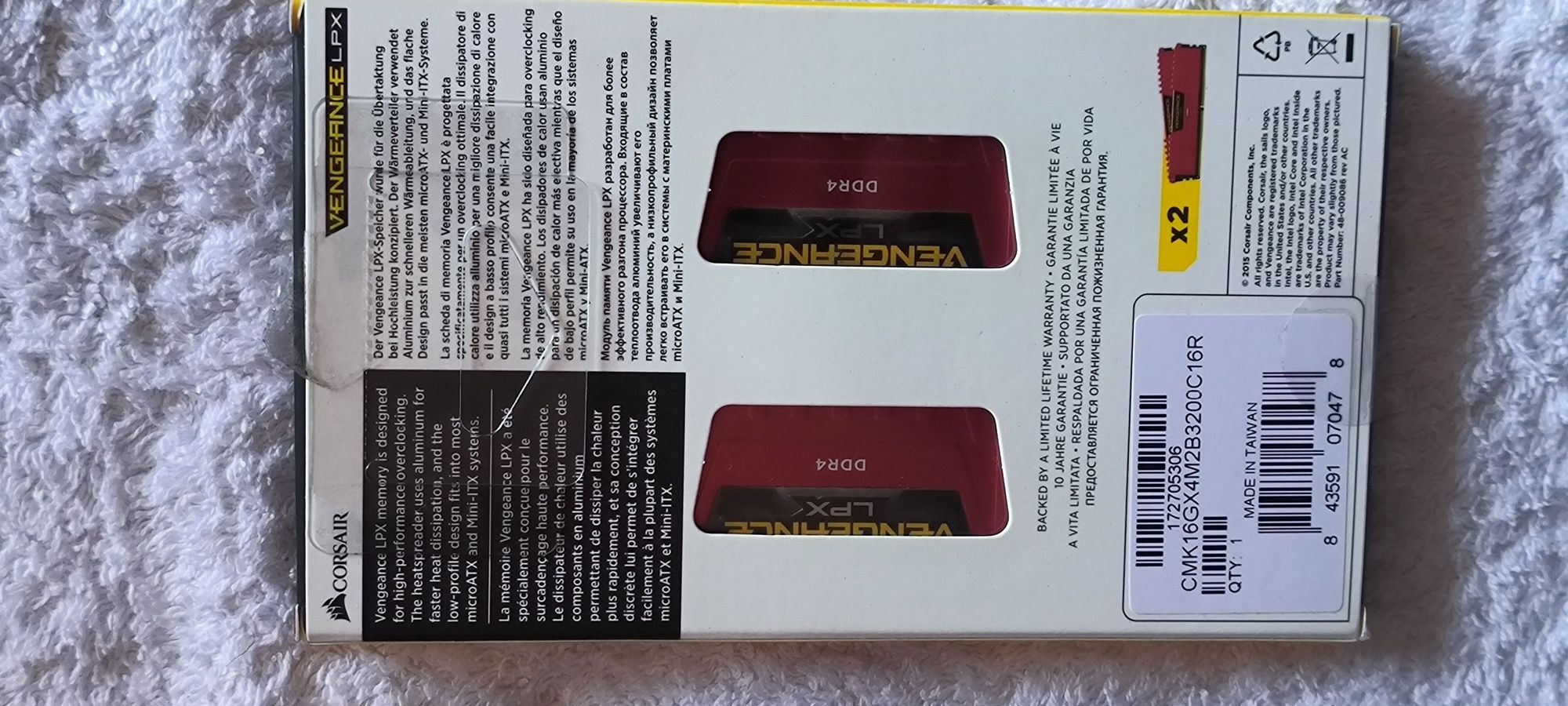 Corsair Vengeance 16gb (2×8) Ddr 4 ram 3200 mt/s cl16