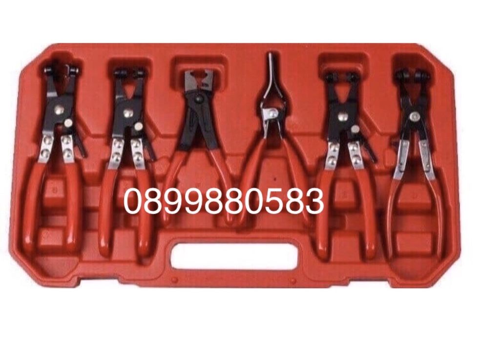 Клещи за скоби за водни съединения комплект 9 части: