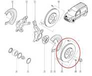Disc frana fata Renault Kangoo, Mercedes Citan, ventilat 280x24mm, Set 2 buc, Produs Original Renault 7701209839