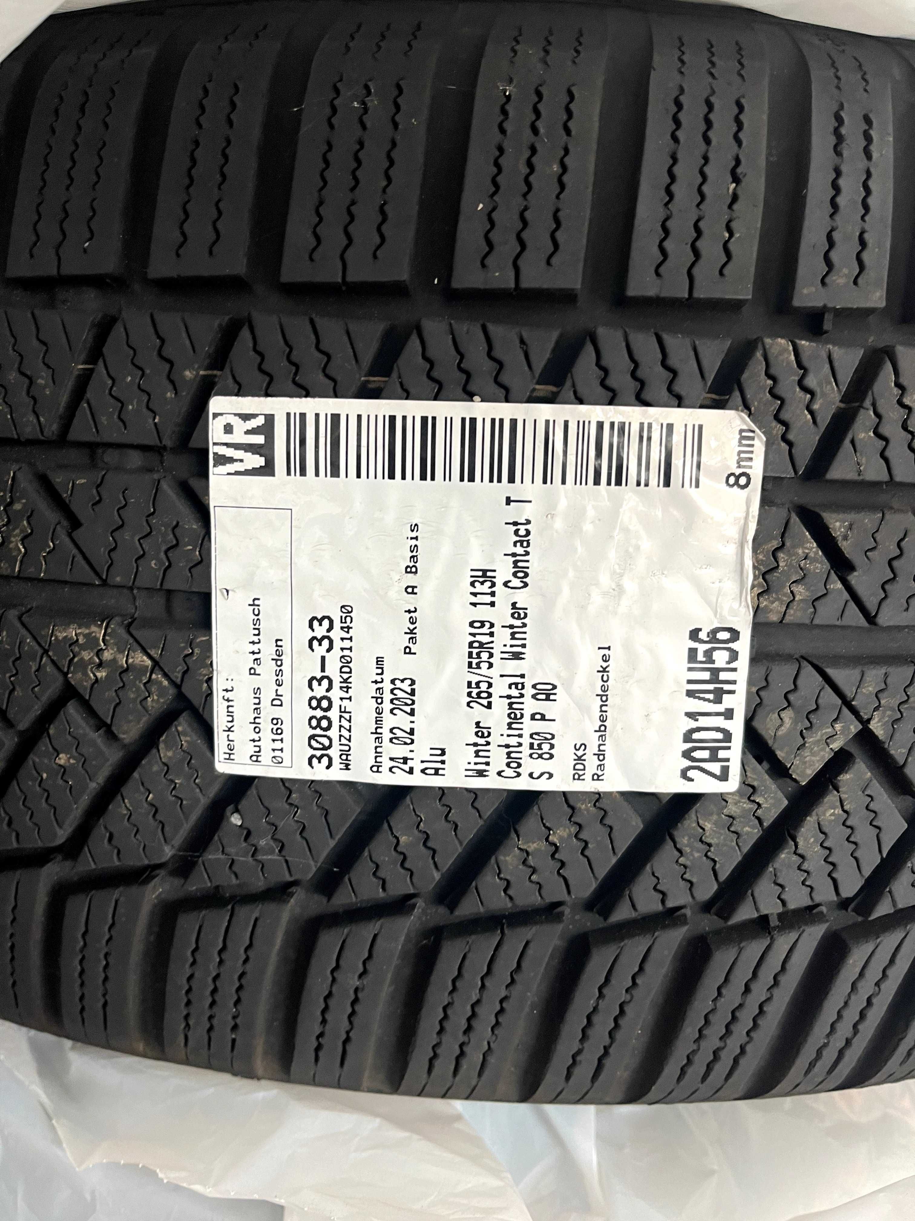 Audi Q8,Q7 оригинални джанти 19" със зимни гуми Continental 265/55/19
