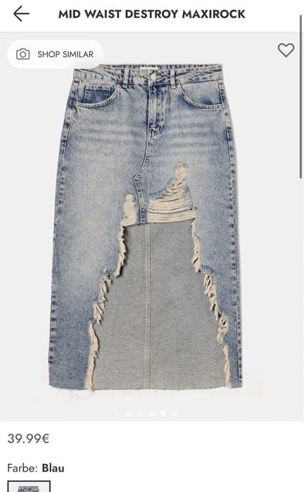 Fusta din jeans asimetrica