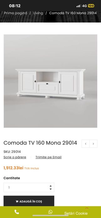 Vand mobila living