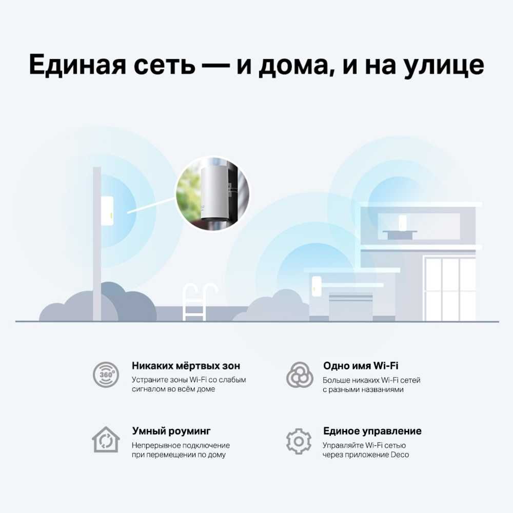 Роутер (Router) TP-Link DecoX50 OUTDOOR (1-pack)/AX3000 Mesh Wi-Fi 6