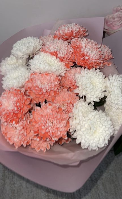 свежие букеты хризантемы