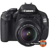Aparat foto Canon EOS 600D, Obiectiv EFS 18-55mm | UsedProducts.ro