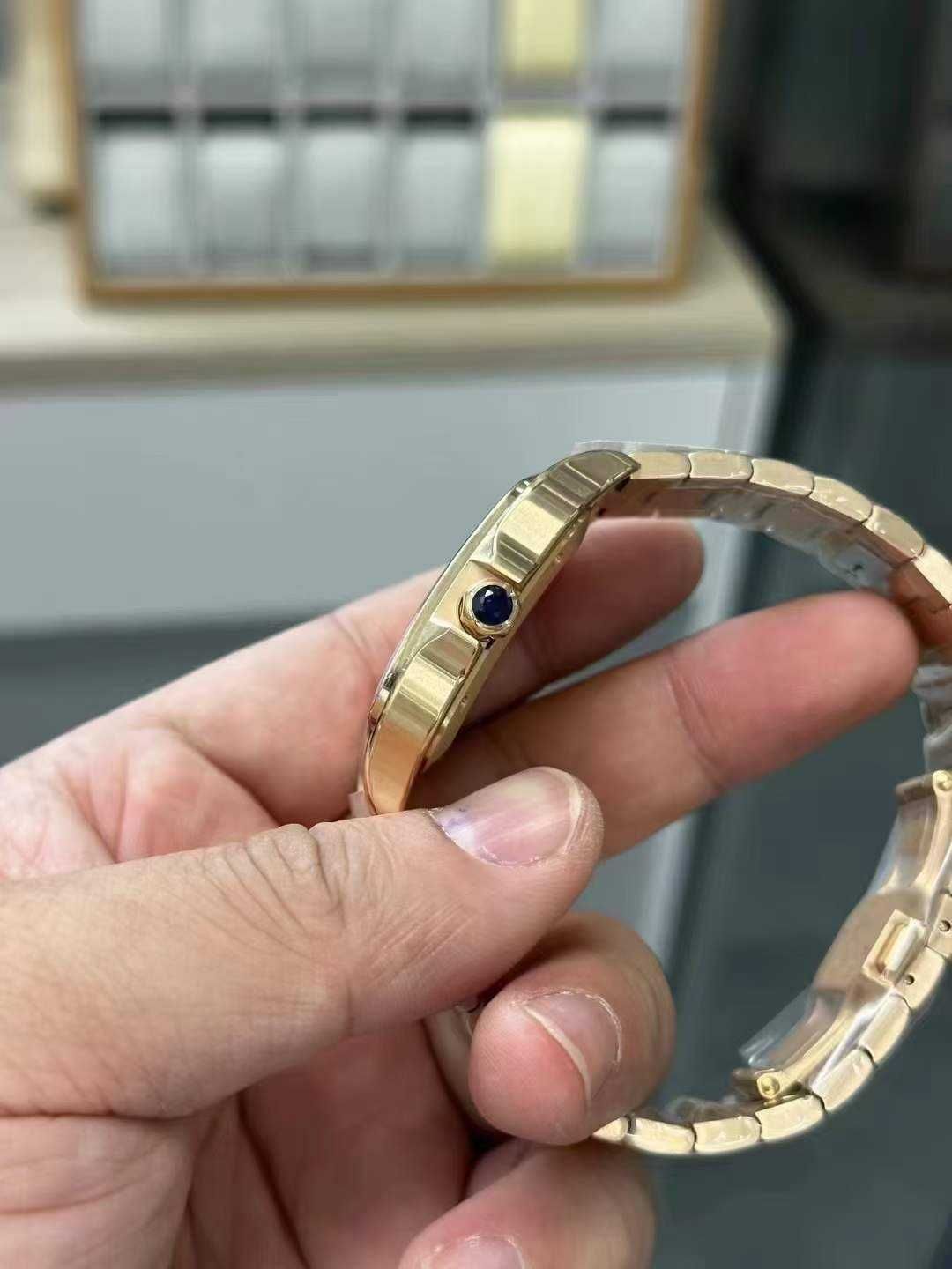 Часовници Cartier santos 100 розово злато