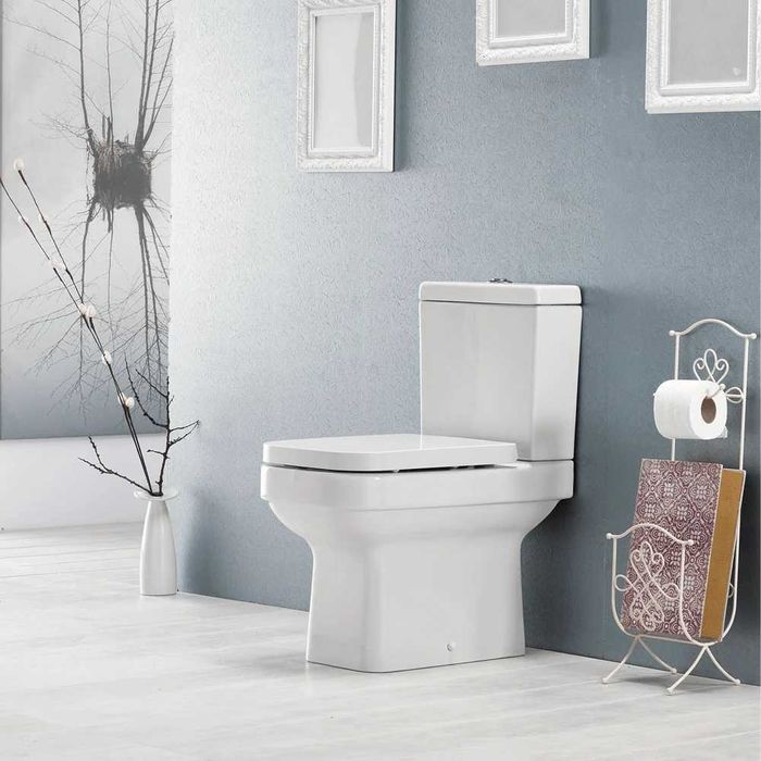 Set vas WC CeraStyle Noura 7T0087-PW.11, alb, evacuare laterala