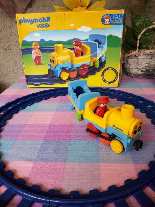 Trenulet cu șine Play Mobil original